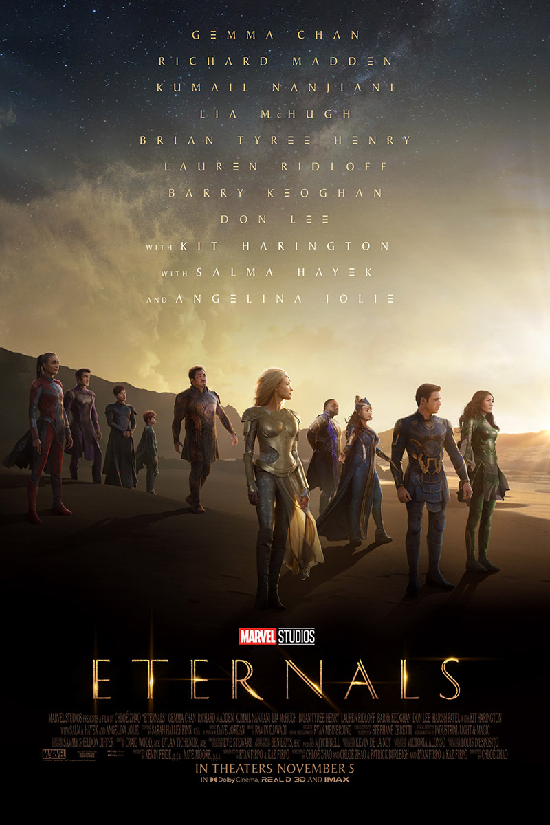 The Eternals movie poster.