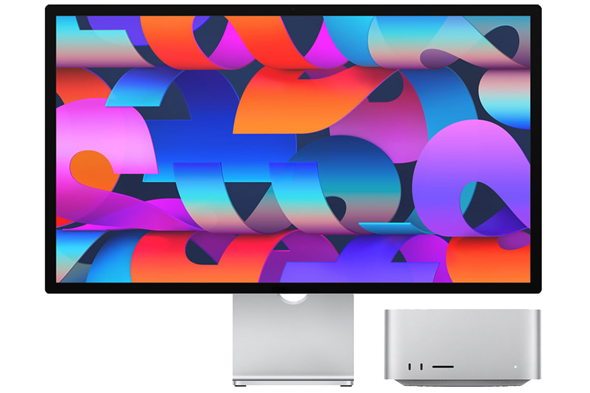 The Mac Studio computer and Studio Display display.