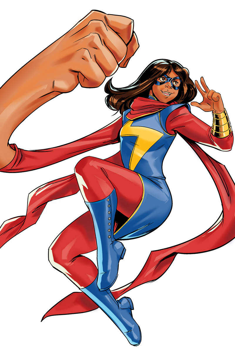Ms. Marvel being all stretchy and stuff.