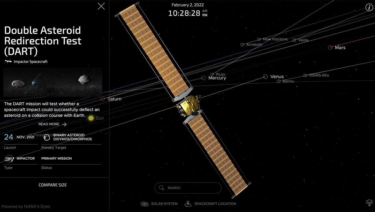 NASA EYES ON Solar System Viewer