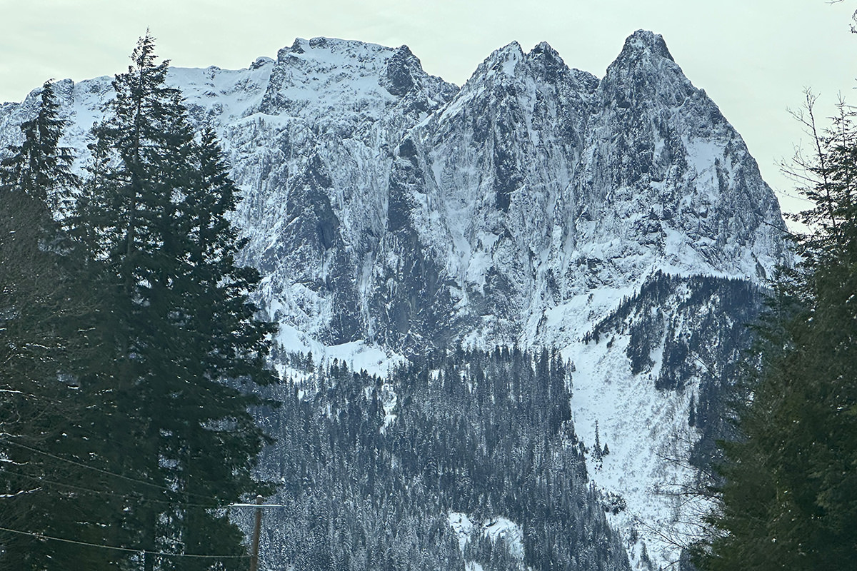 My snowy mountain drive.