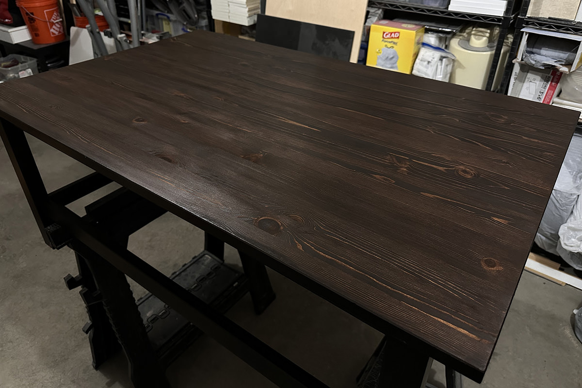 Sanded down table.