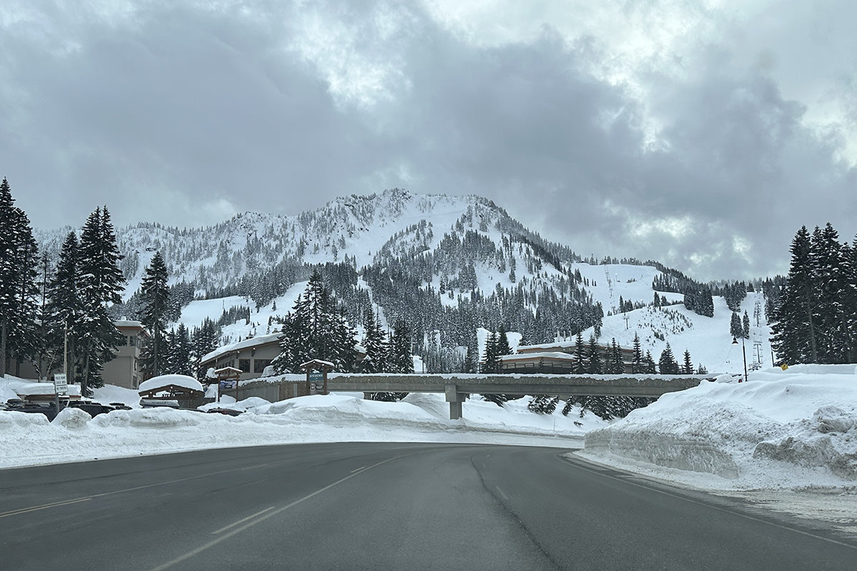 Snow at the ski resort!