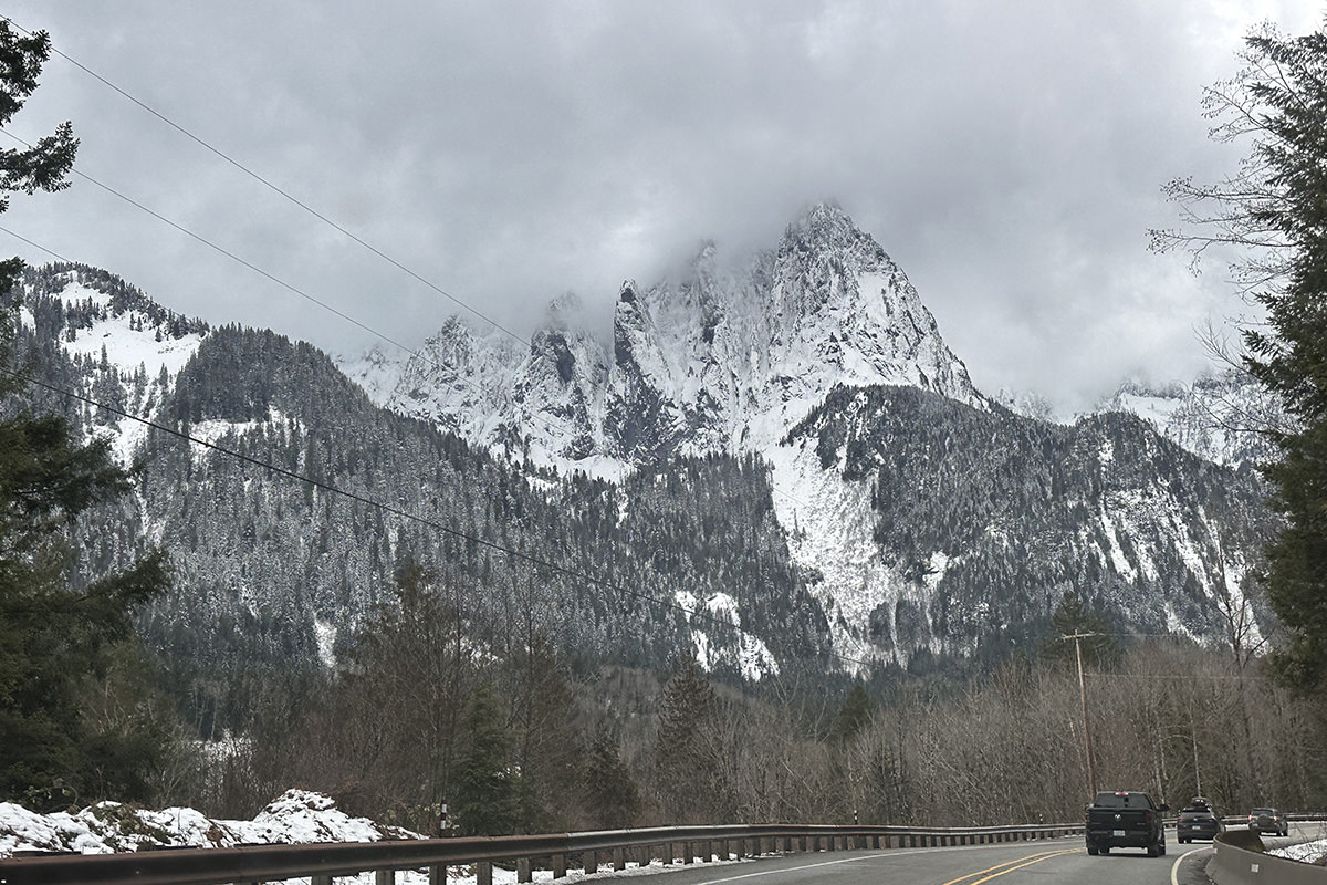 Snow in the mountains!