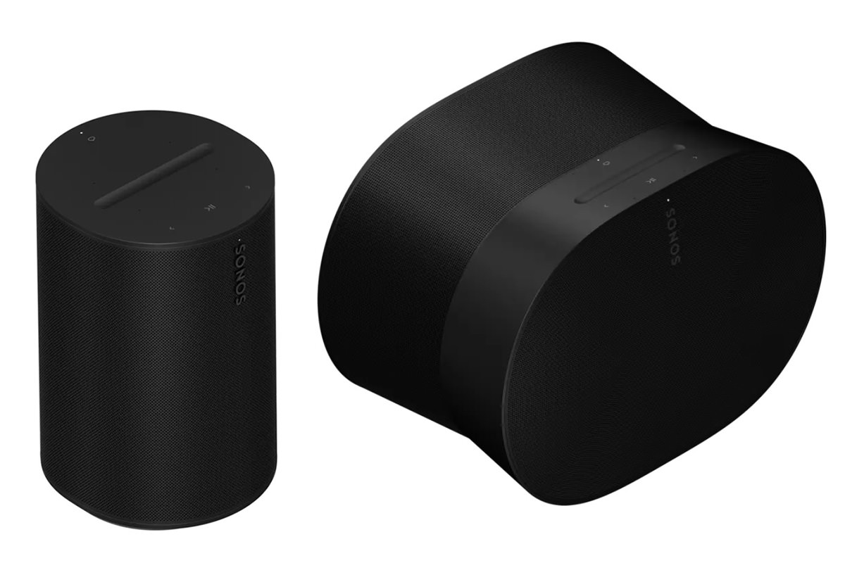 The Sonos Era 100 and 300 Speakers.