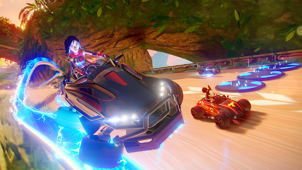 Speedstorm: Mulan racing on rails.