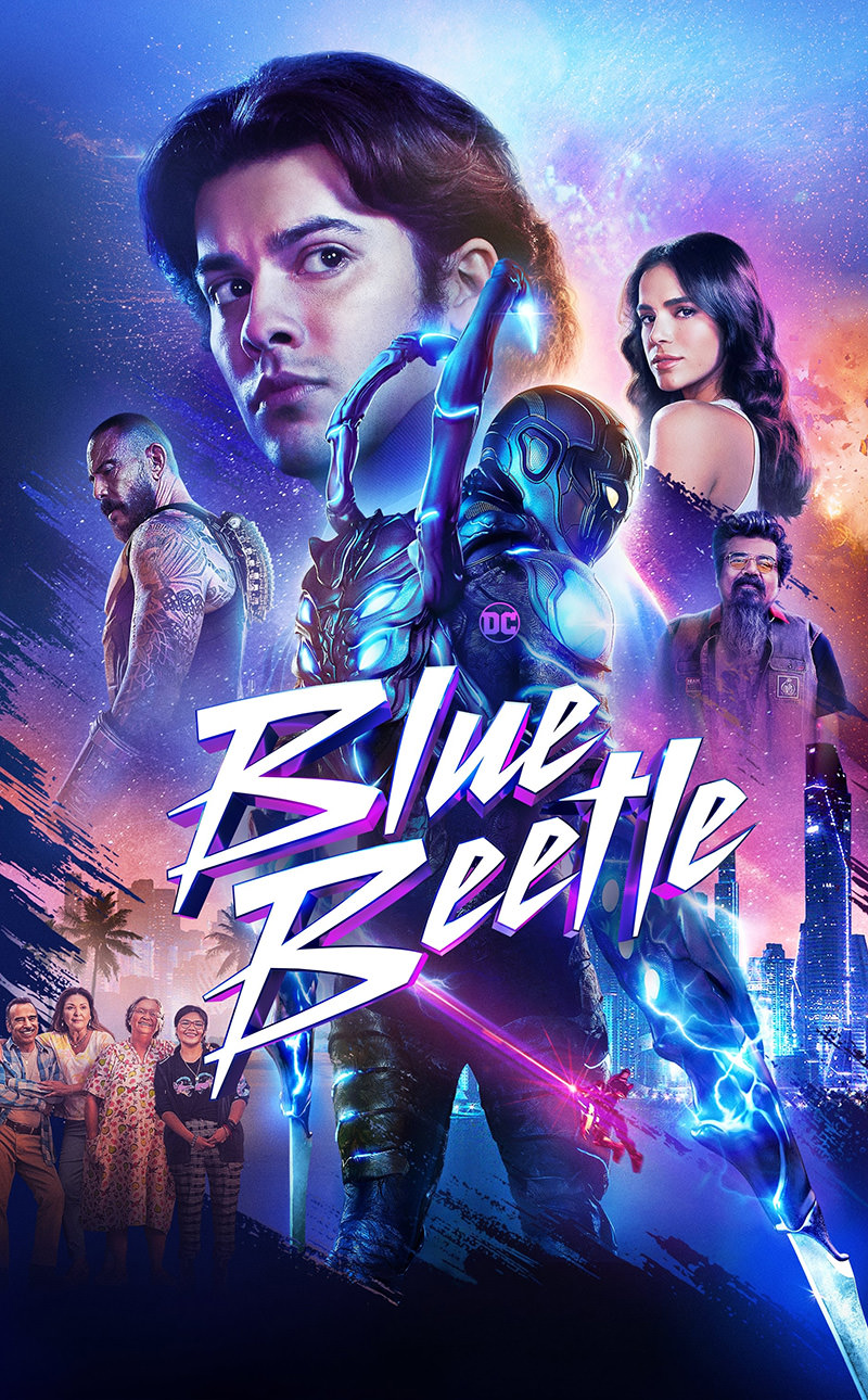 Blue Beetle movie poster.