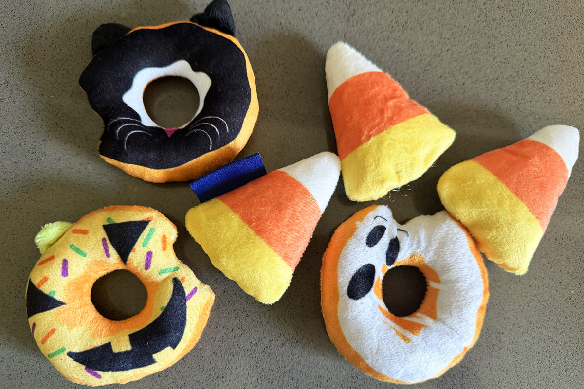 Halloween themed cat toys.