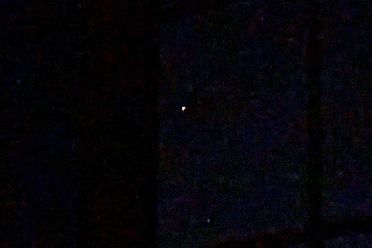 A bright light out my window!