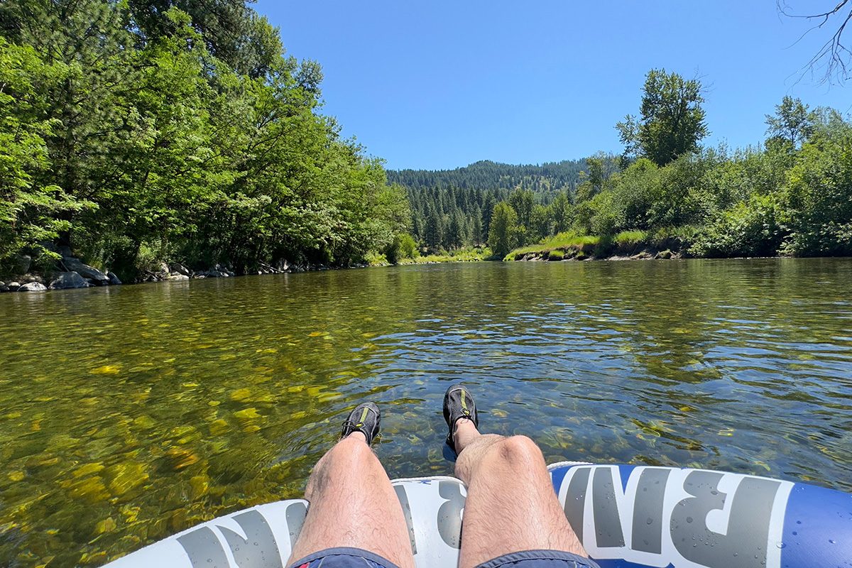 I'm floating down the river!