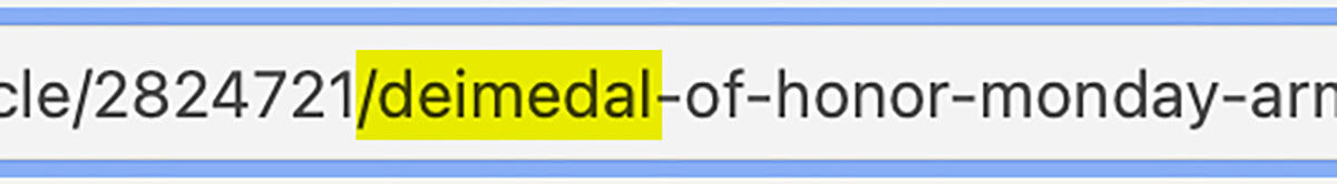 DEI Medal of Honor Monday Link