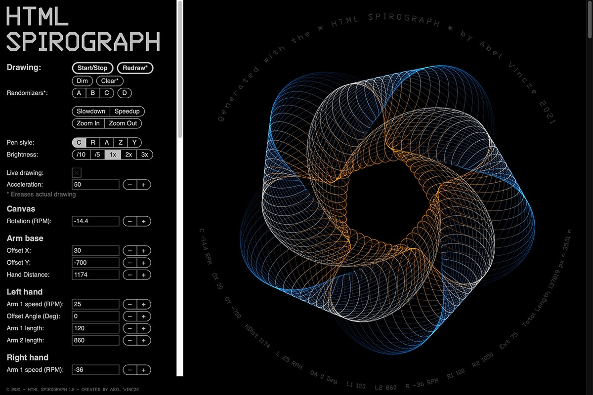 HTML Spirograph