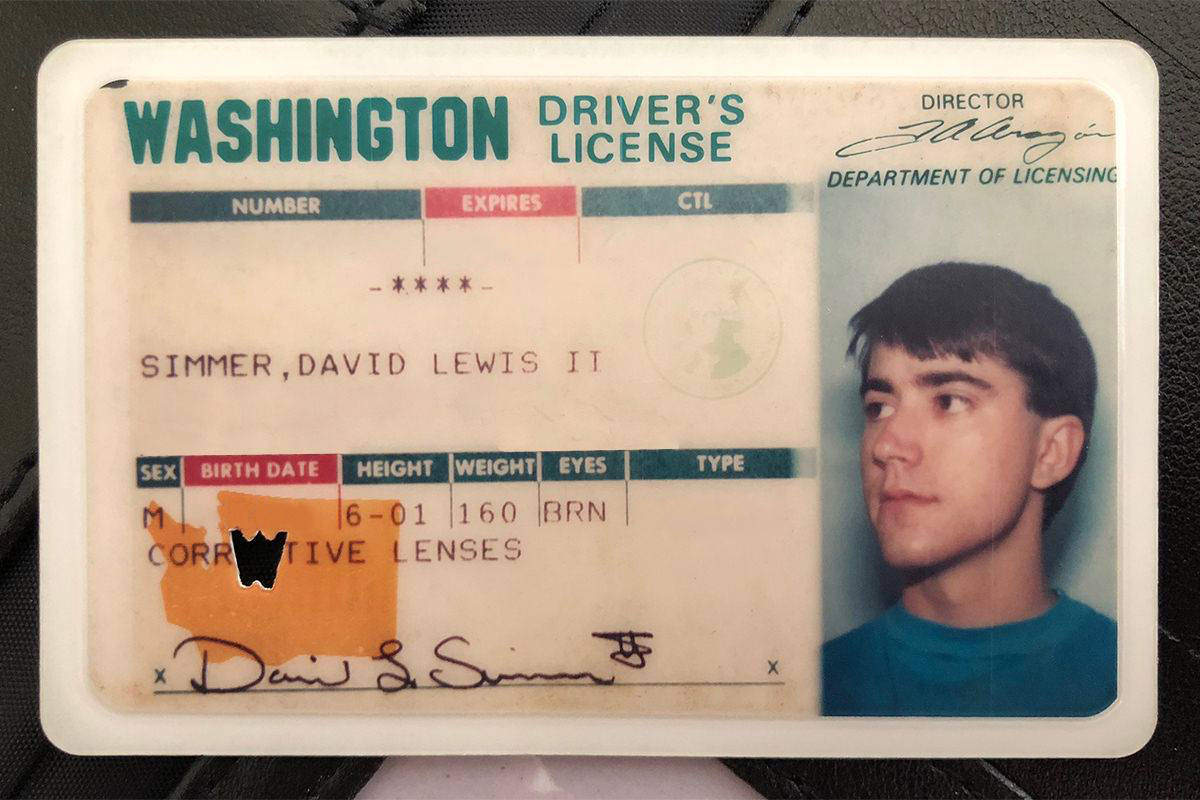 My old driver's license.