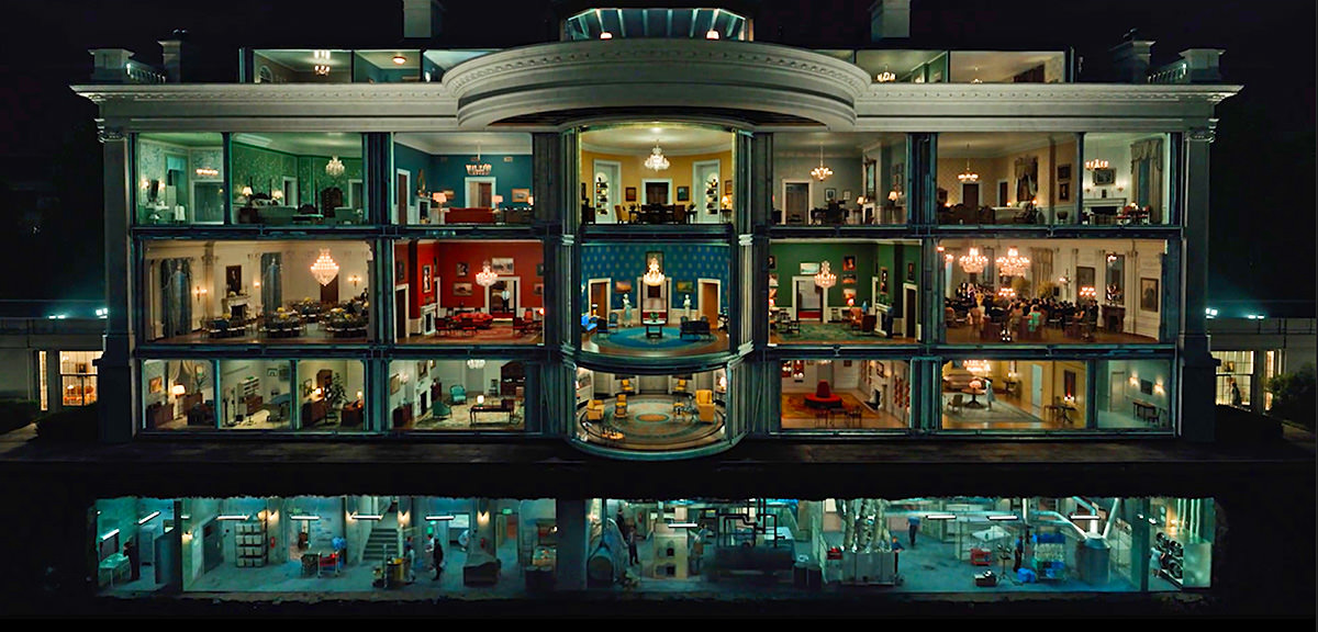 Side cut-away of The White House