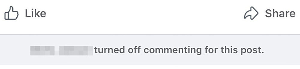REDACTED turned off commenting for this post
