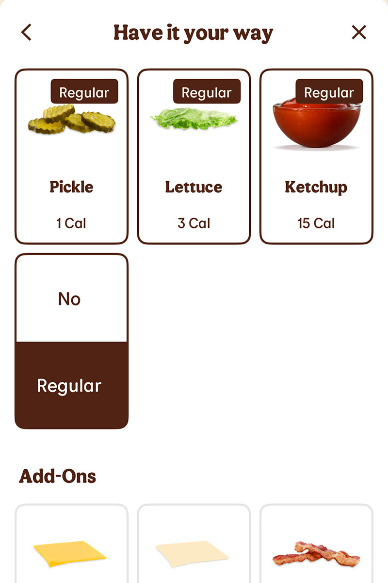 No option for extra mayo.