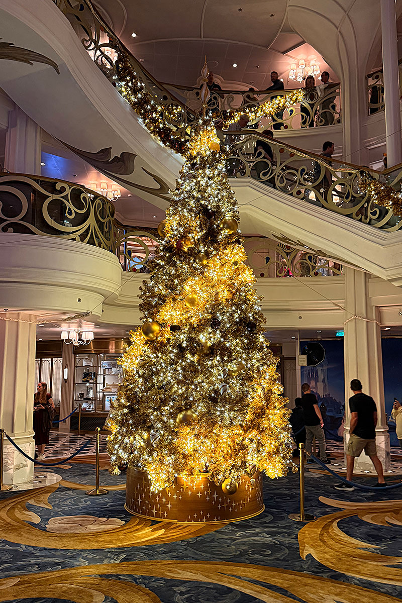A big Christmas tree in the Wish atrium