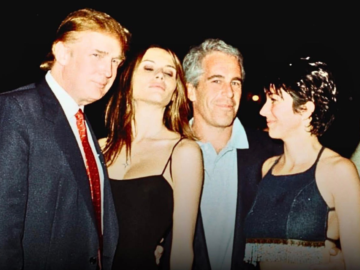Epstein and Maxwell with Best Friends Donald and Melanoma