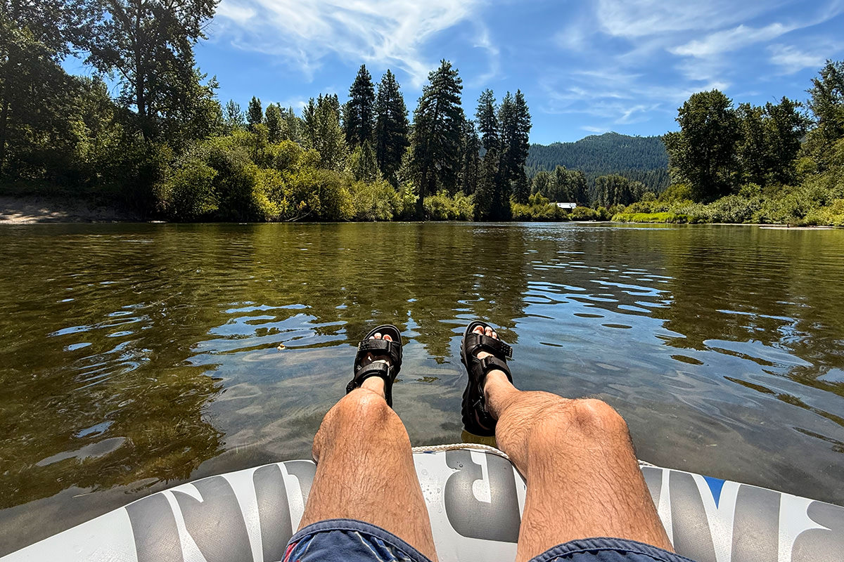 Me floating down the creek