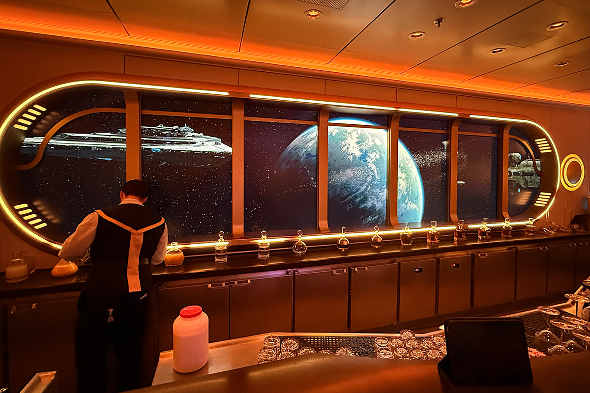 Star Wars Hyperspace Lounge Bar Window