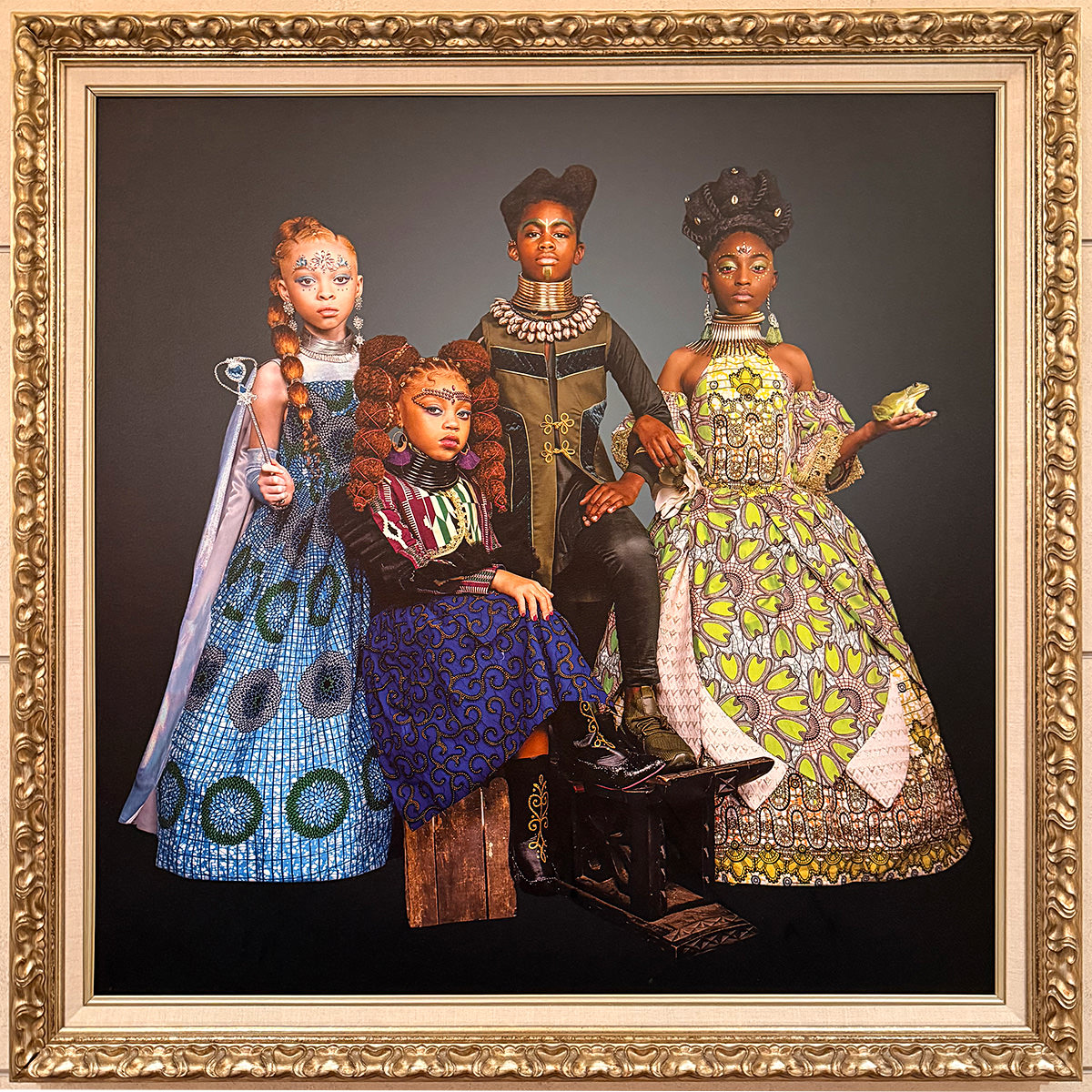 Kehinde Wiley clone painting with children