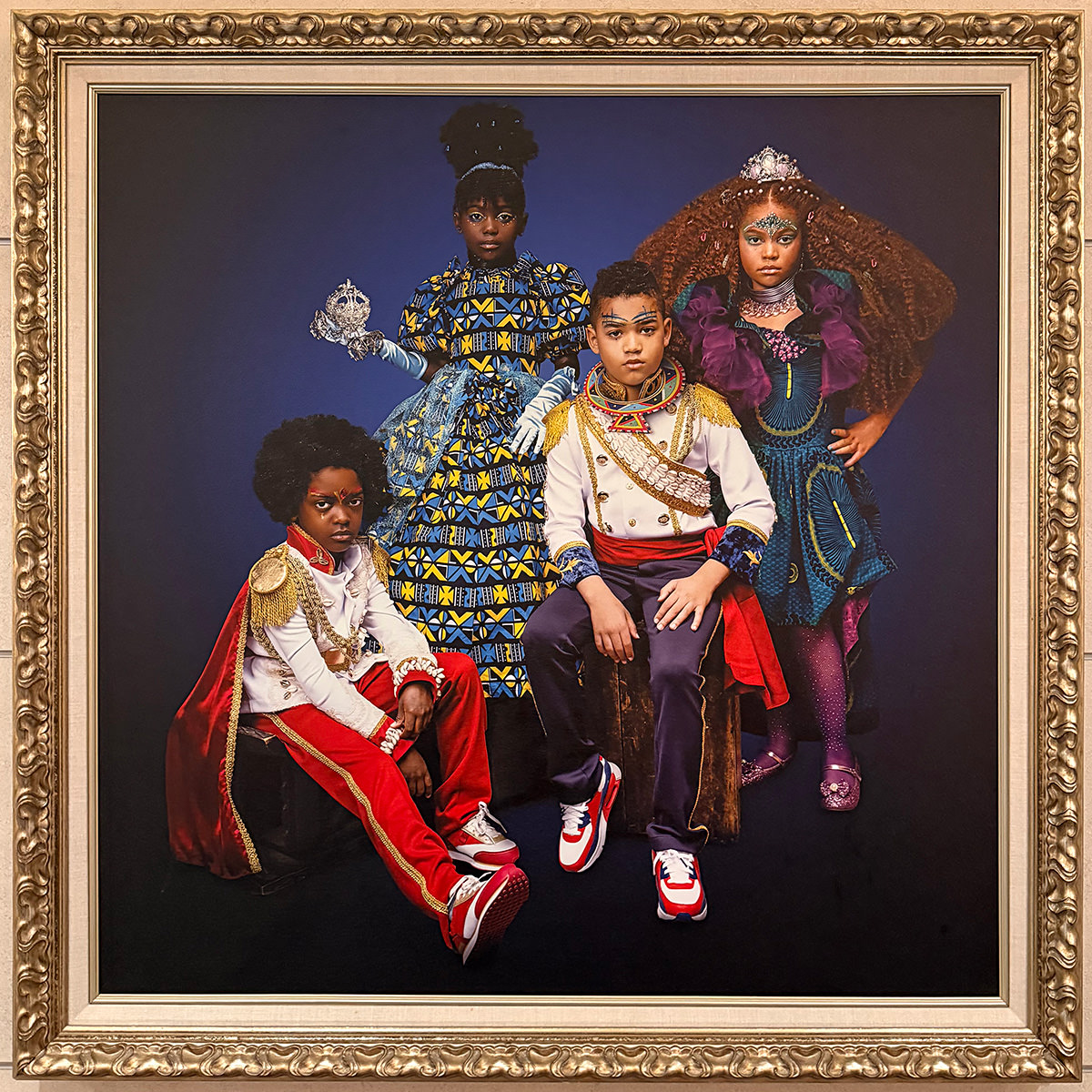 Kehinde Wiley clone painting with children