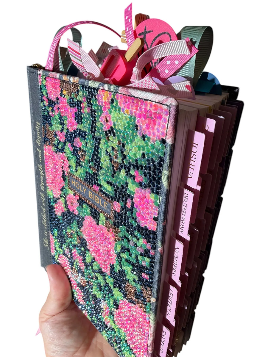 A Loaded Bible with crap all over it.