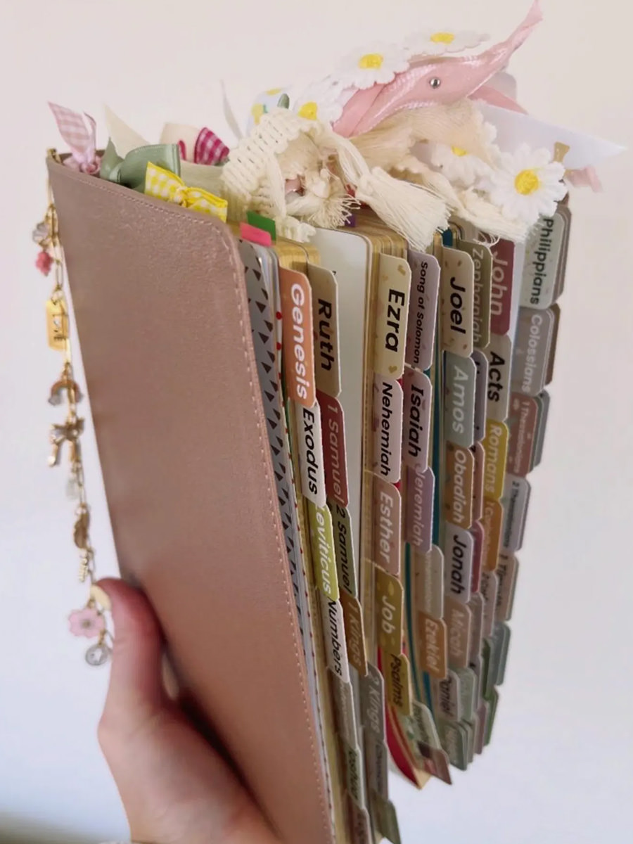 A Loaded Bible with crap all over it.