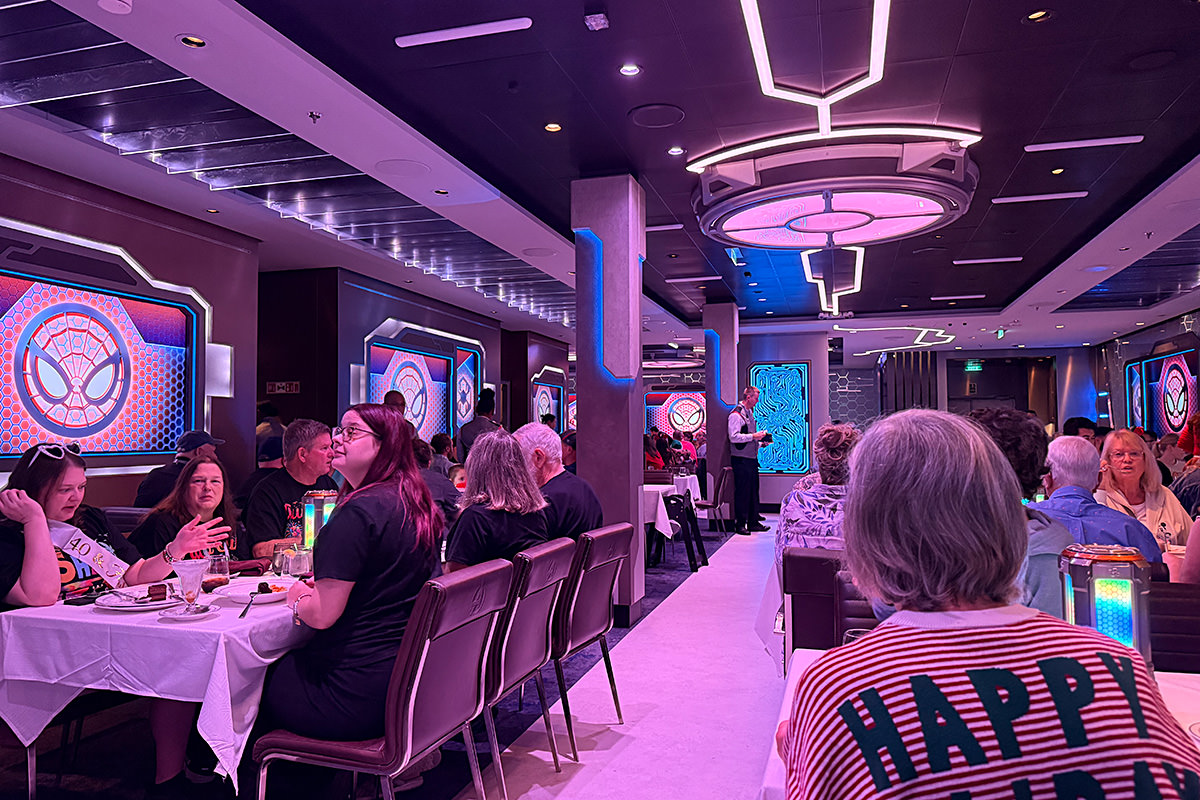 Worlds of Marvel restaurant onboard the Disney Wish