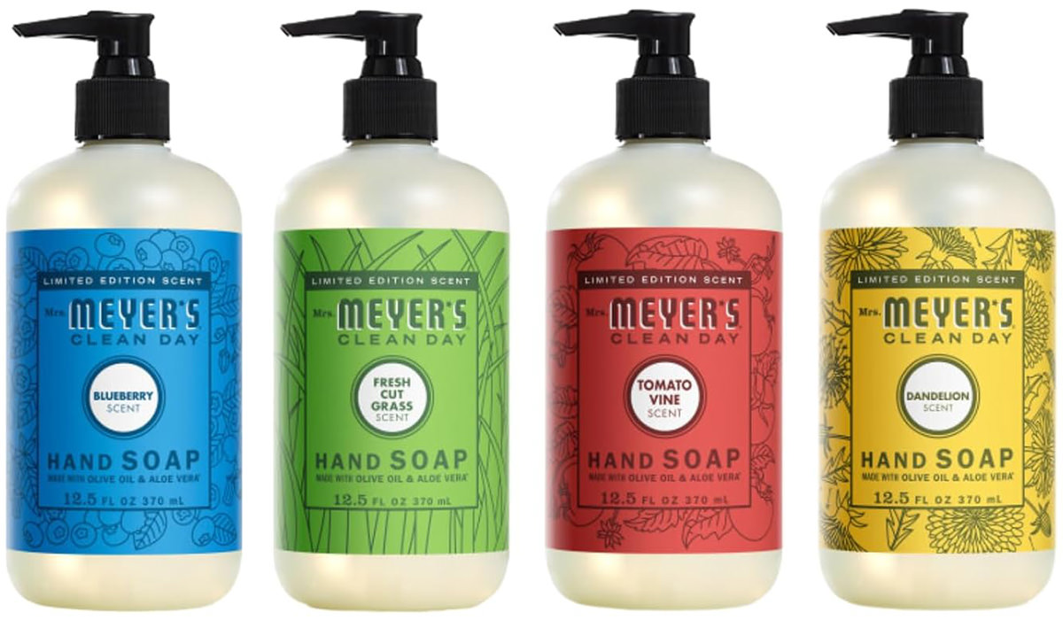 Bottles of Mrs. Meyers
