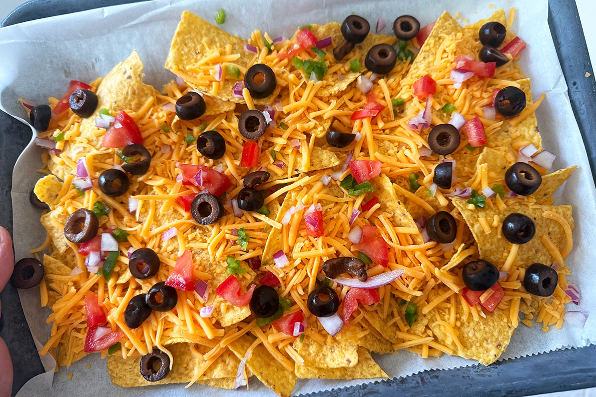 A plate of pretty nachos!