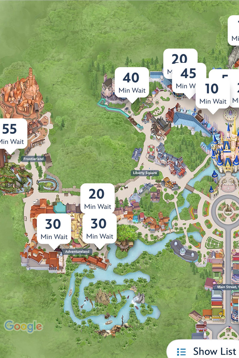 Zoom in on WDW map without Rivers of America!
