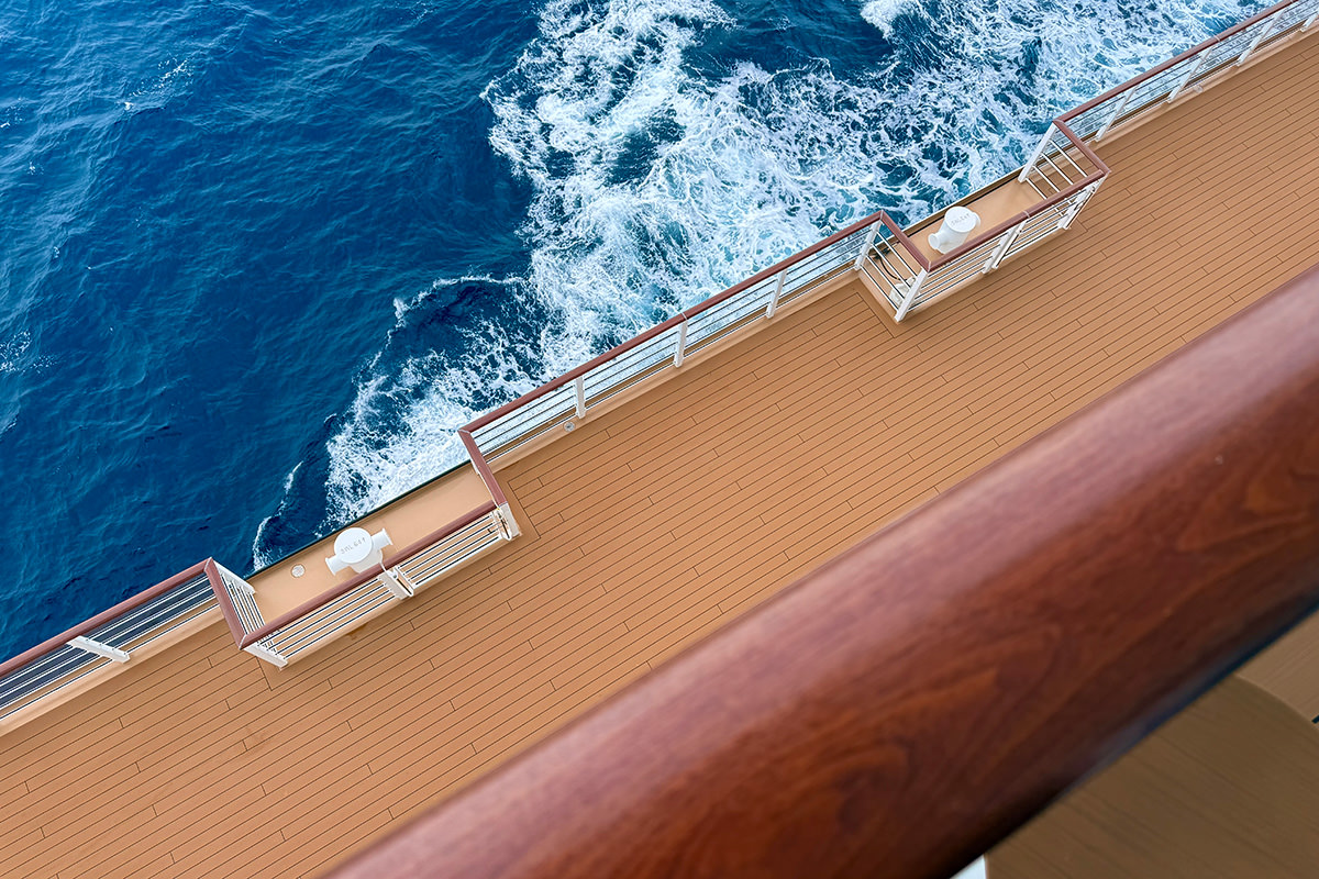 The deck below my veranda