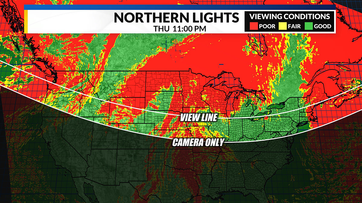 Northern Lights Visibility Map
