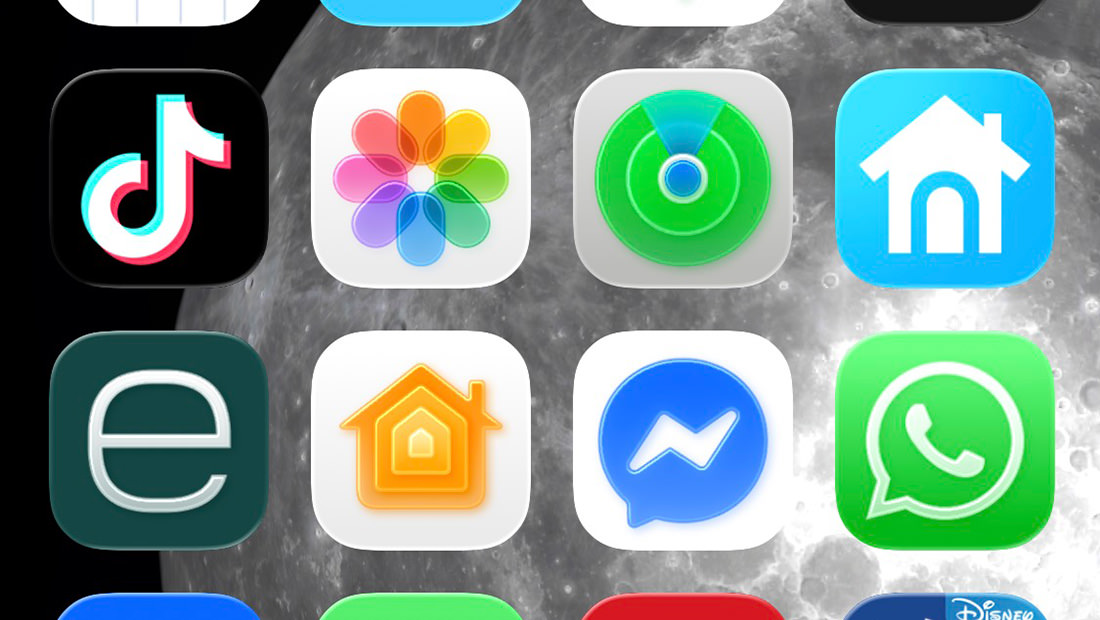 Glassy iOS icons.