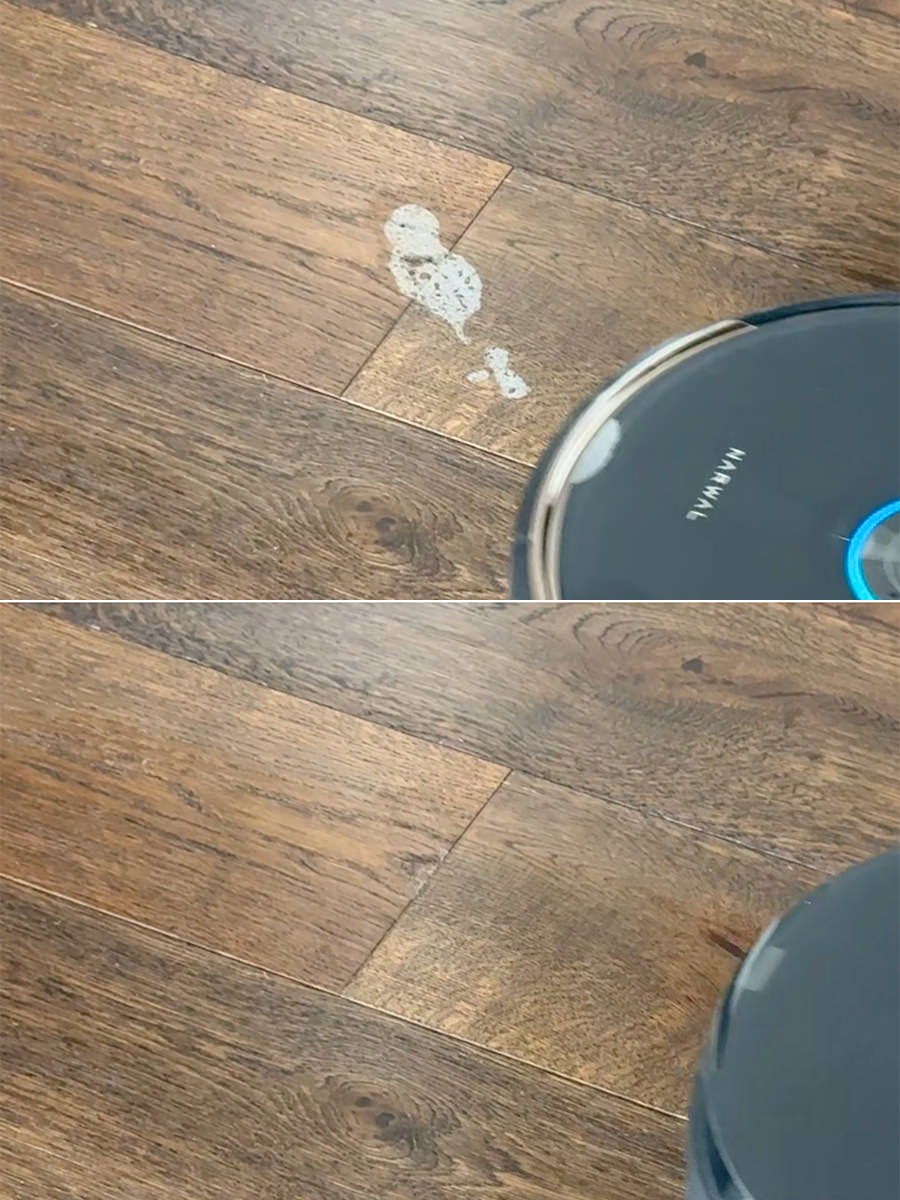 Cleaning water vomit.