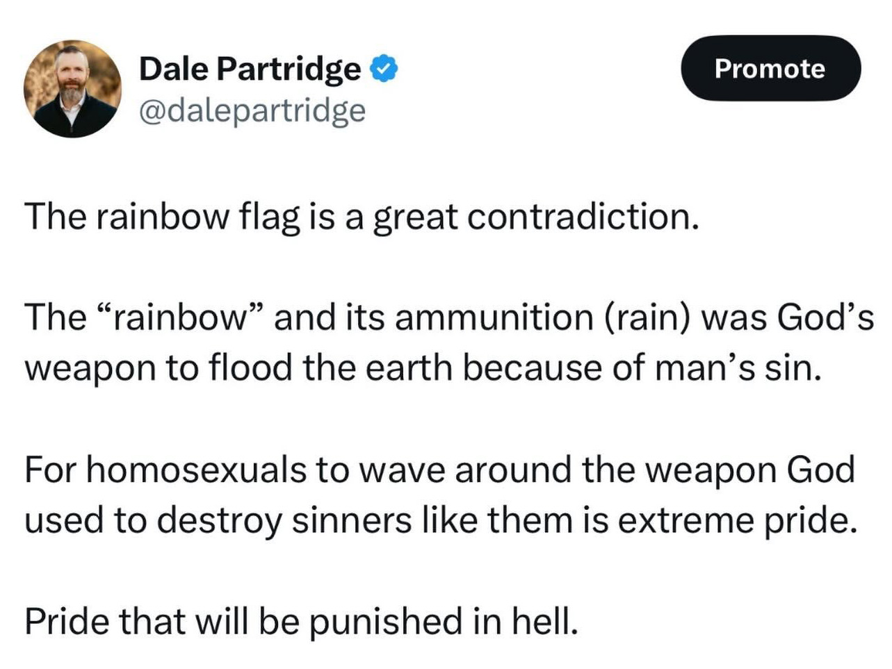 The rainbow flag is a great contradiction.
The