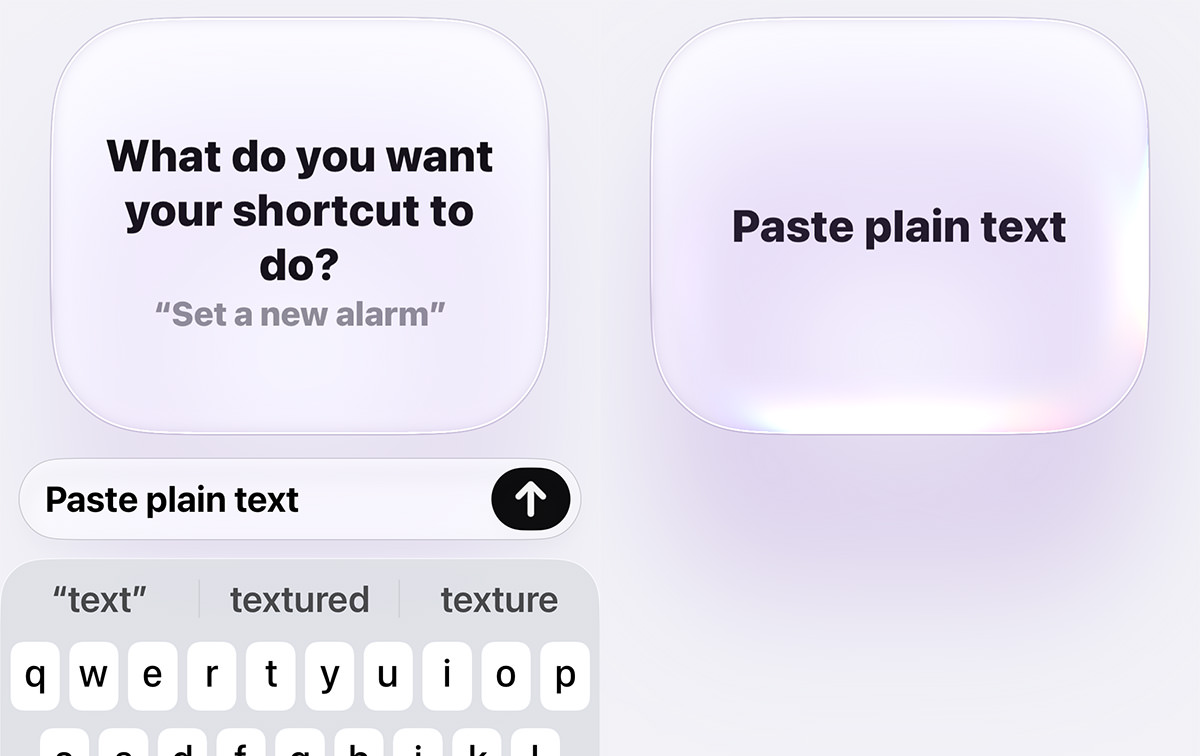 Make me a shortcut to paste plain text!