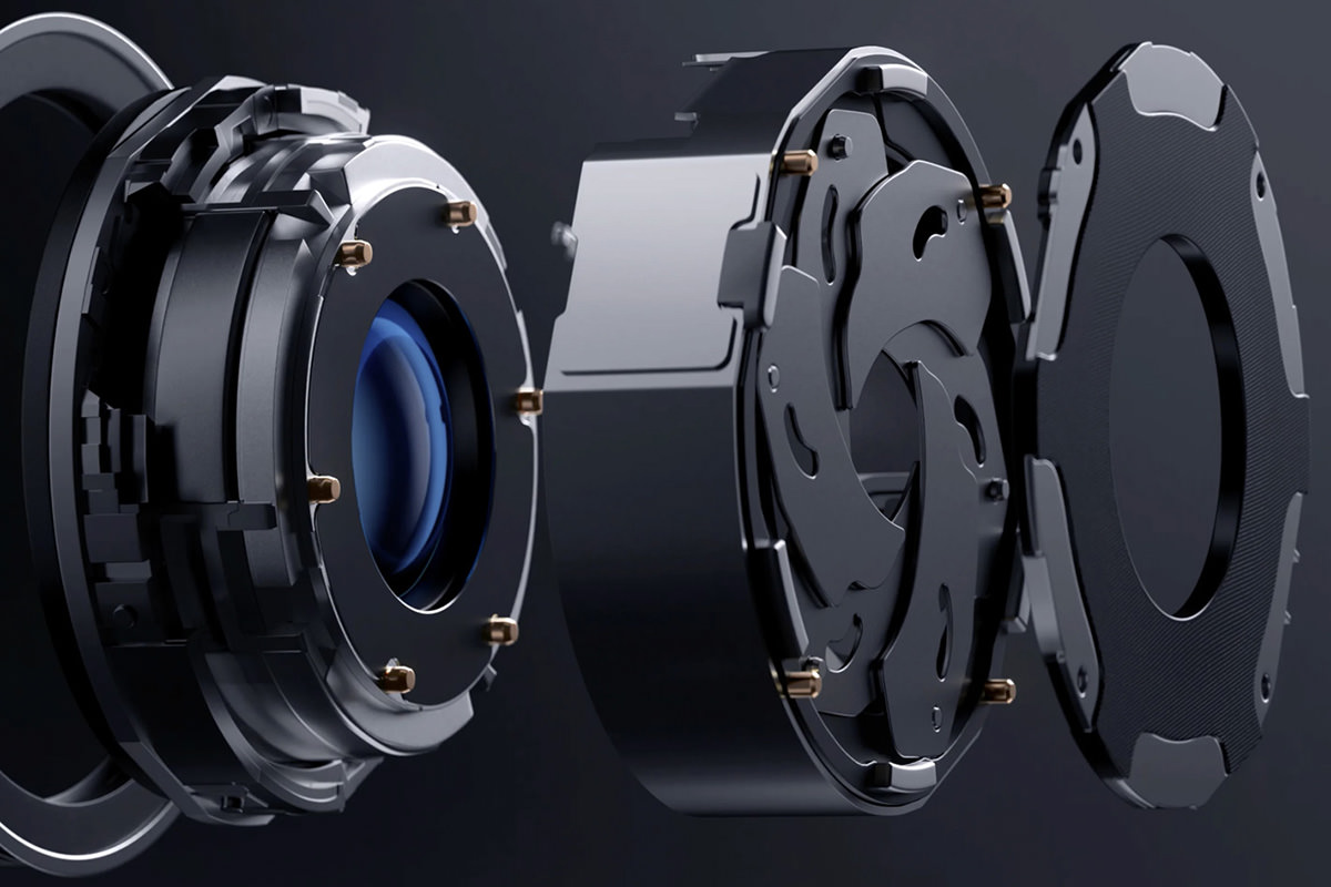 An exploded view of the new aperture tech in the new iPhone 18.