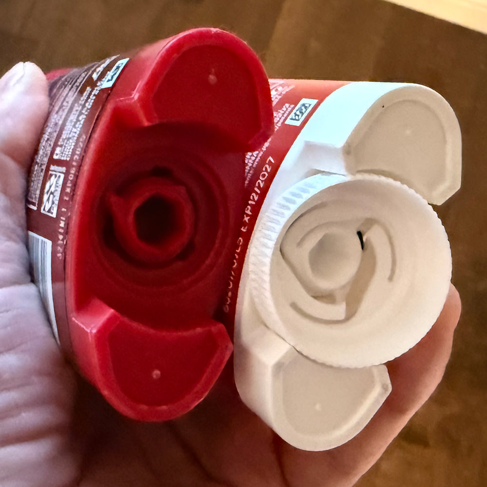 Comparing deodorant tubes.