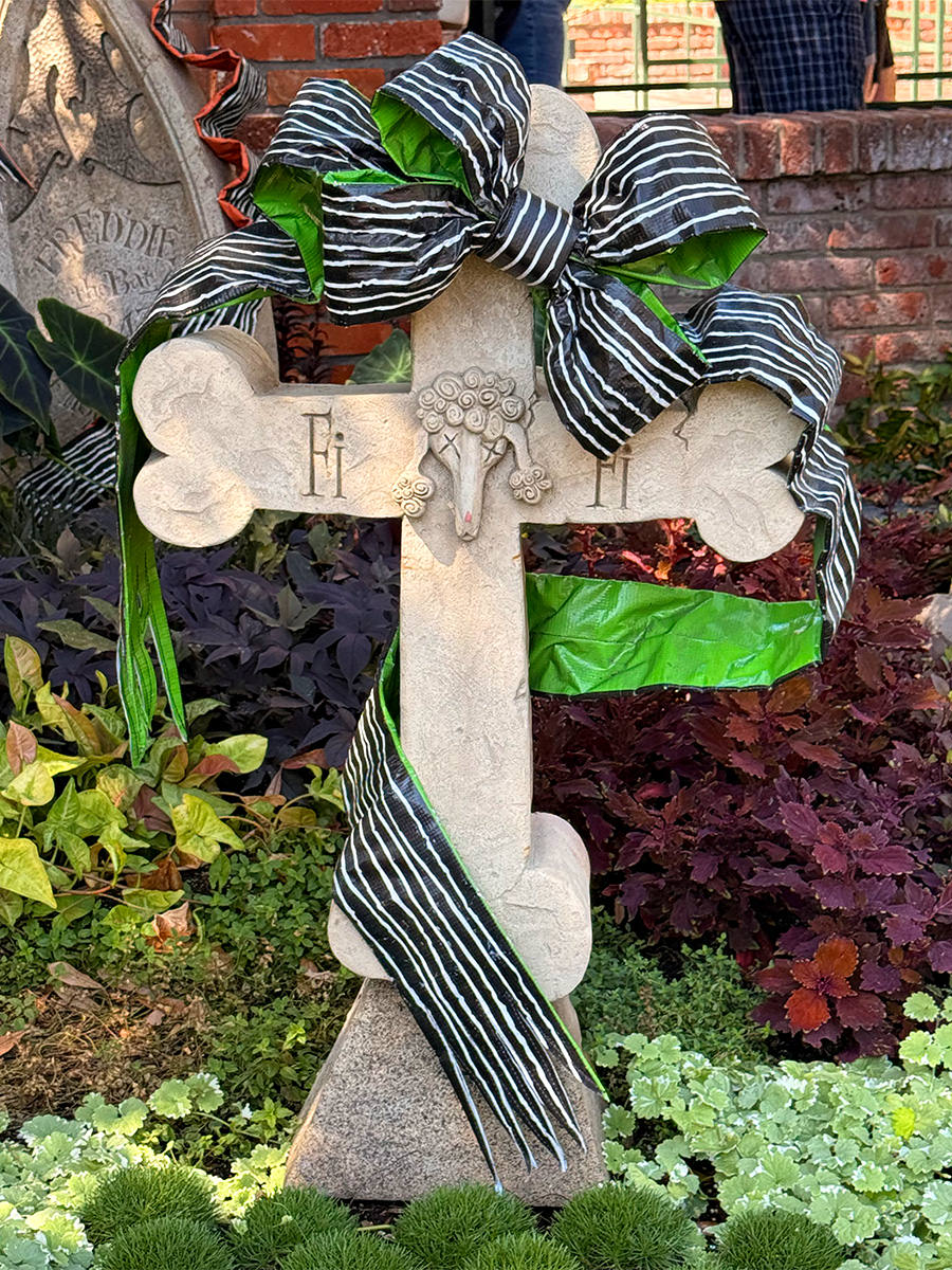 Jack Skellington! The Haunted Mansion dressed for Halloween and Christmas.