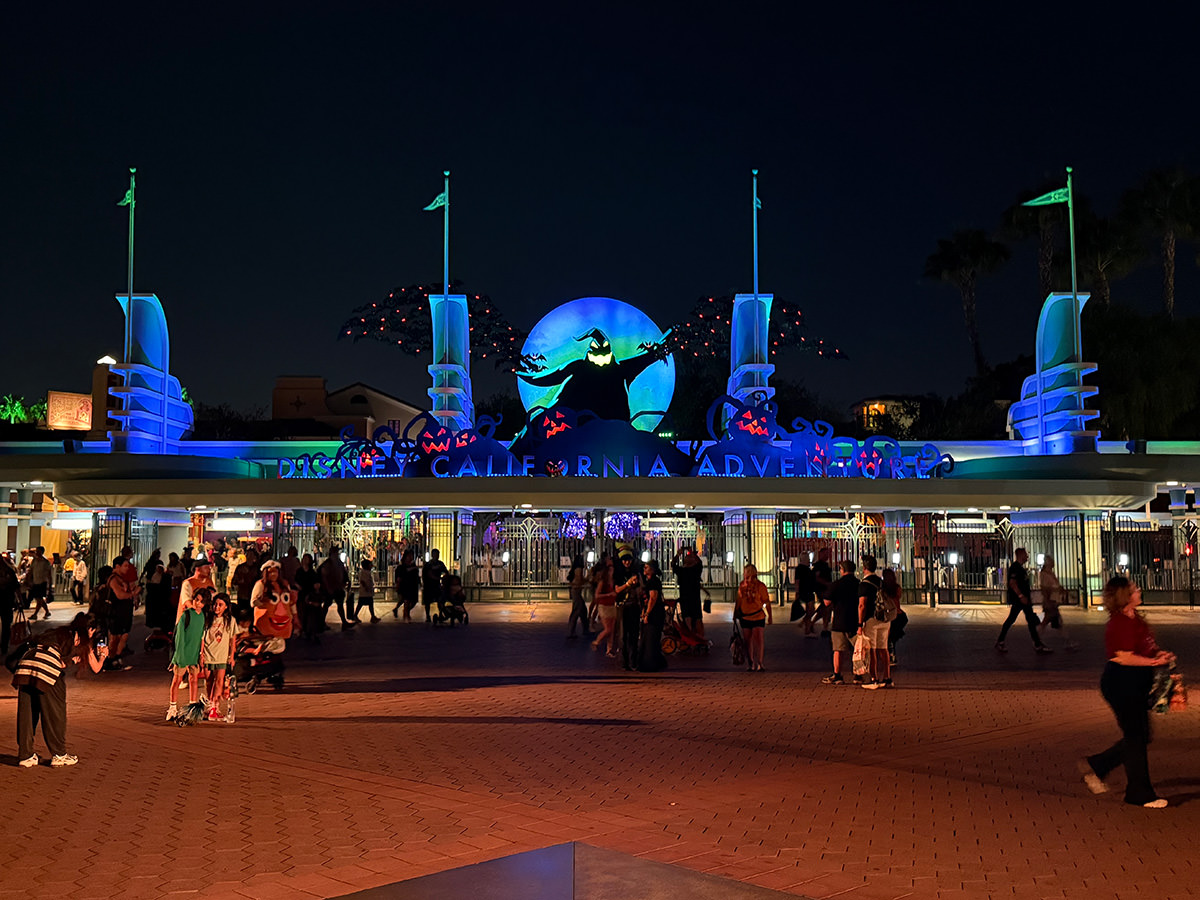 Oogie Boogie at California Adventure's entrance.
