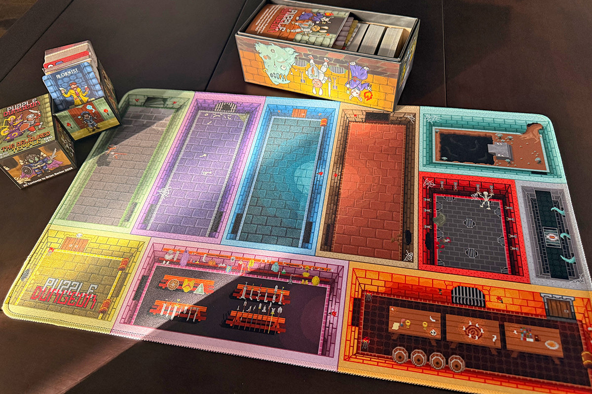 The play mat for Puzzle Dungeon!