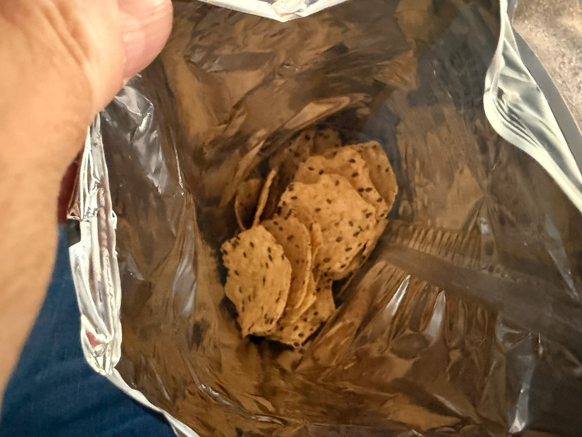 An empty-looking bag of chips.
