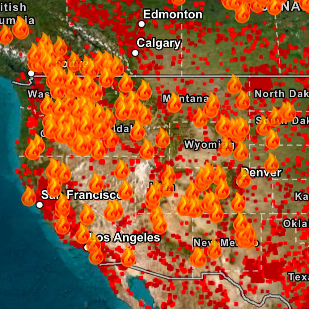 Western USA Fire Map