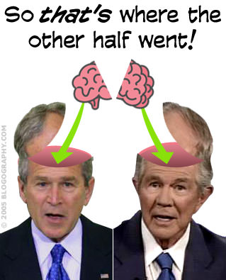 Pat Robinson George Bush Half Brain